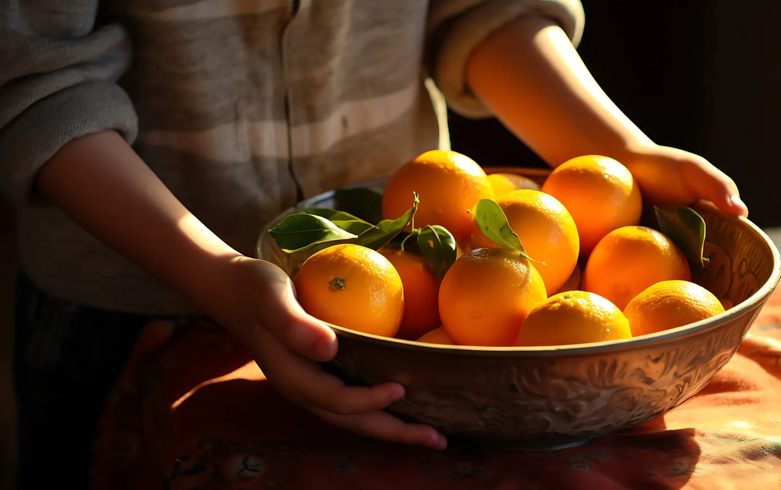 Fresh oranges ready for export
